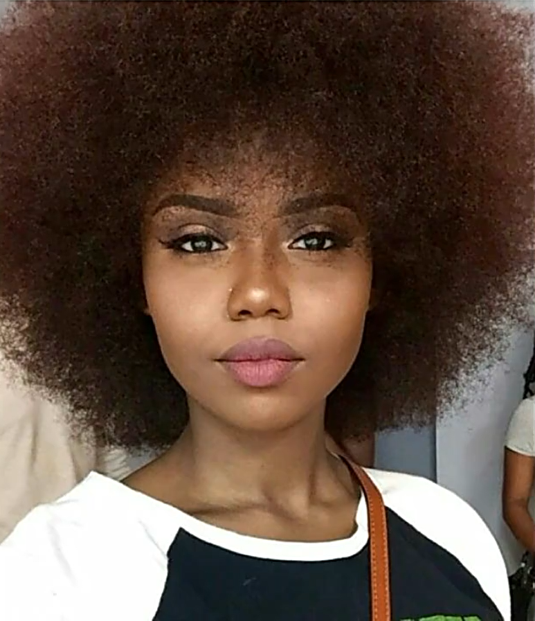 Medium length Afro Brazilian Curly Human Hair Black Wig