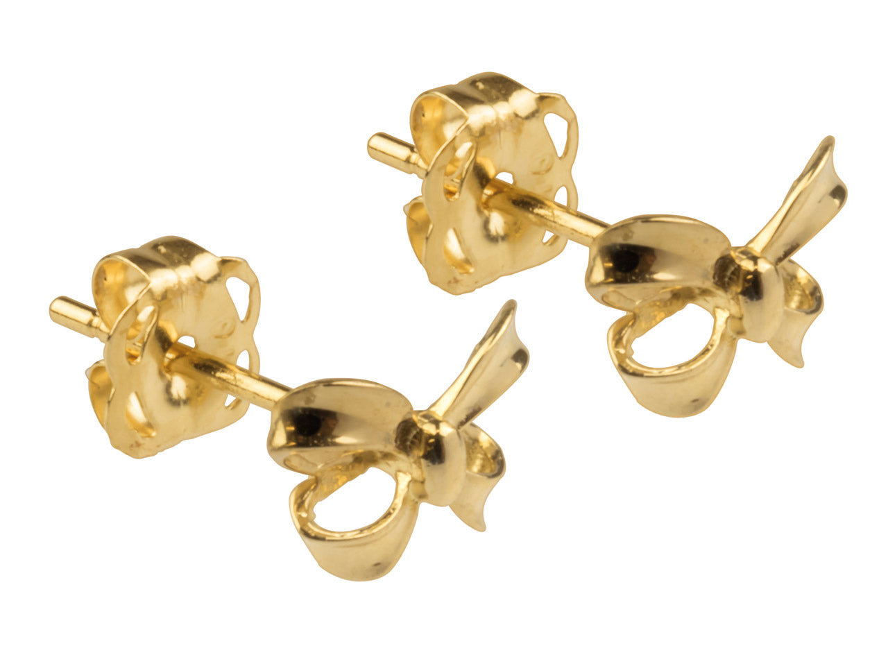 9 carat Gold Ribbon Bow Stud earrings