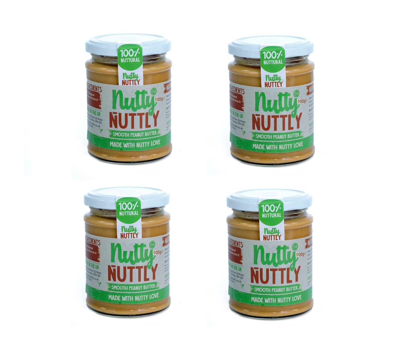 Pack of 4 Nut Butters of the same Type. 500g size