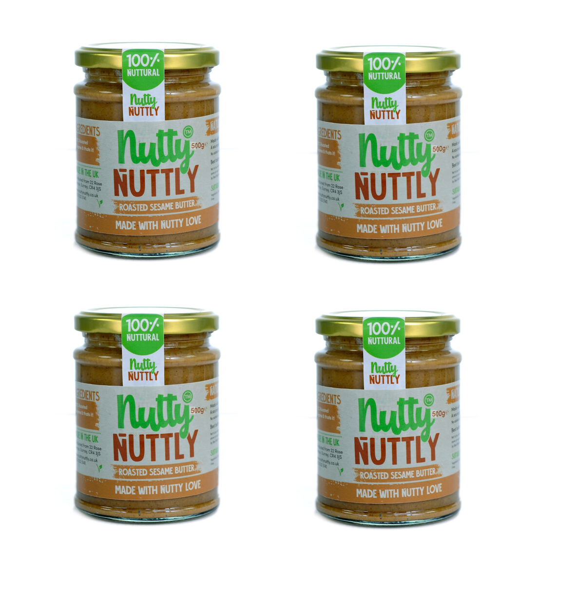 Pack of 4 Nut Butters of the same Type. 500g size