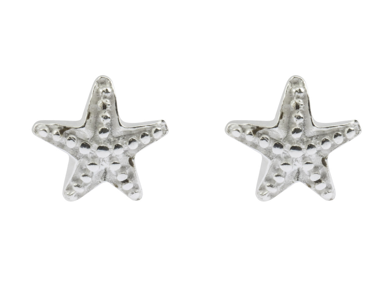 Sterling Silver Starfish Stud Earrings