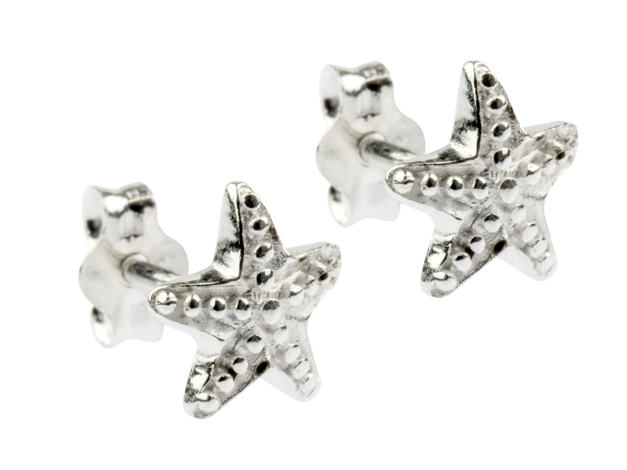 Sterling Silver Starfish Stud Earrings