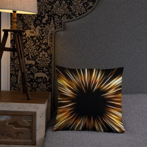 Black Square Throw Cushion Star.