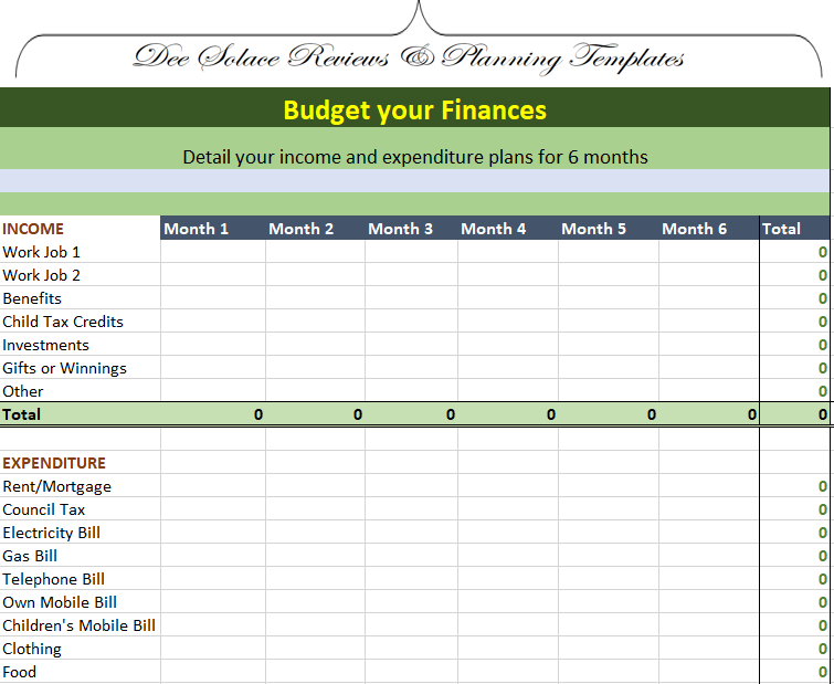 Simple Home Budget - Financial Digital Planner