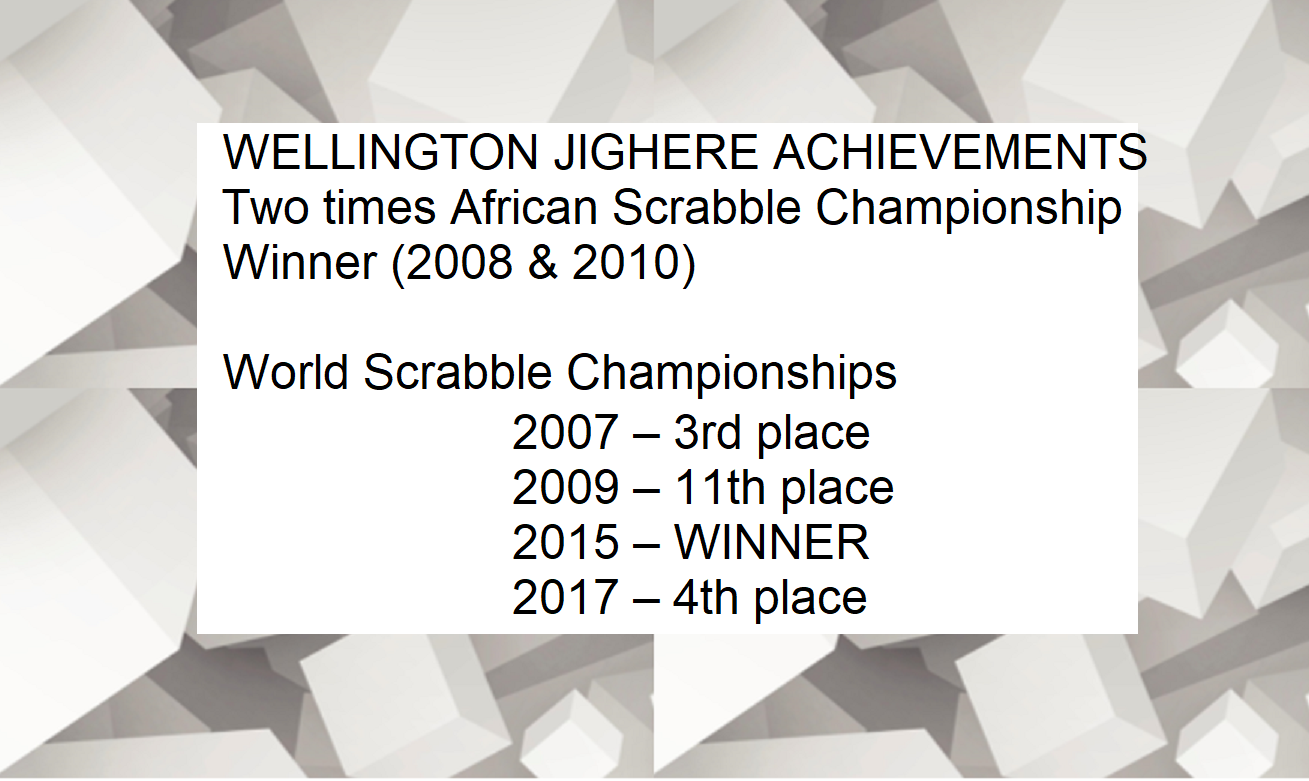 Play Scrabble Against  World Champion Winner - Jighere Wellington