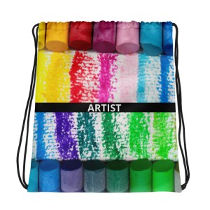 Artist Themed Multicoloured Shoe Bag or spare Clothes Bag. Drawstring Bag / Backpack