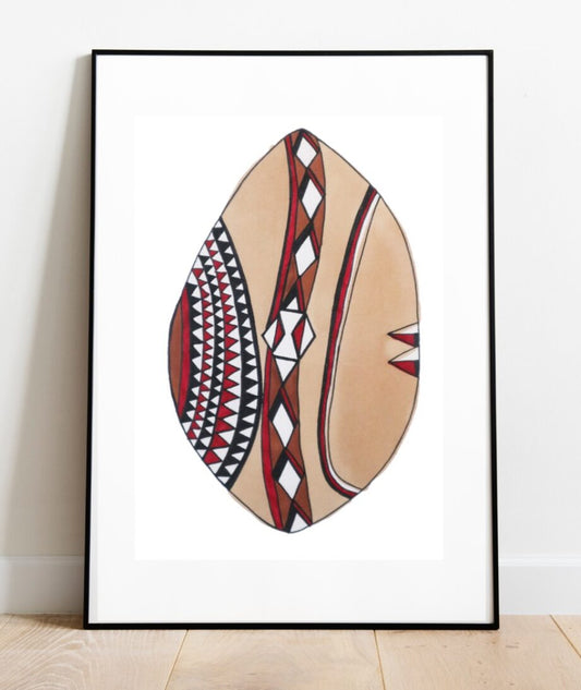 Maasai Shield Art Print