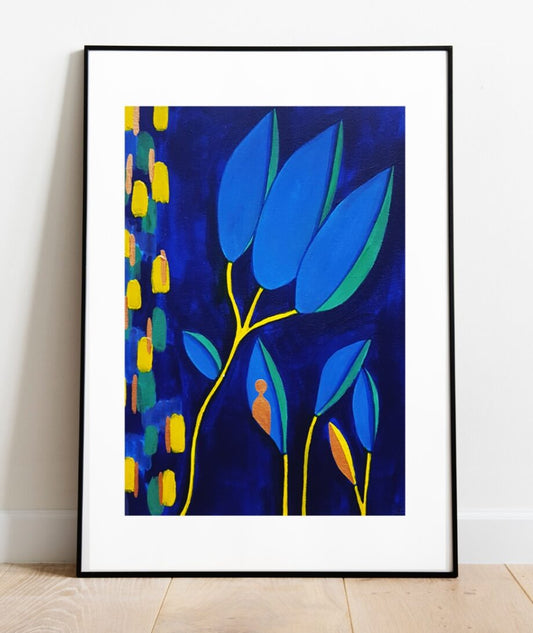 Complete - Navy Tulips - Art print