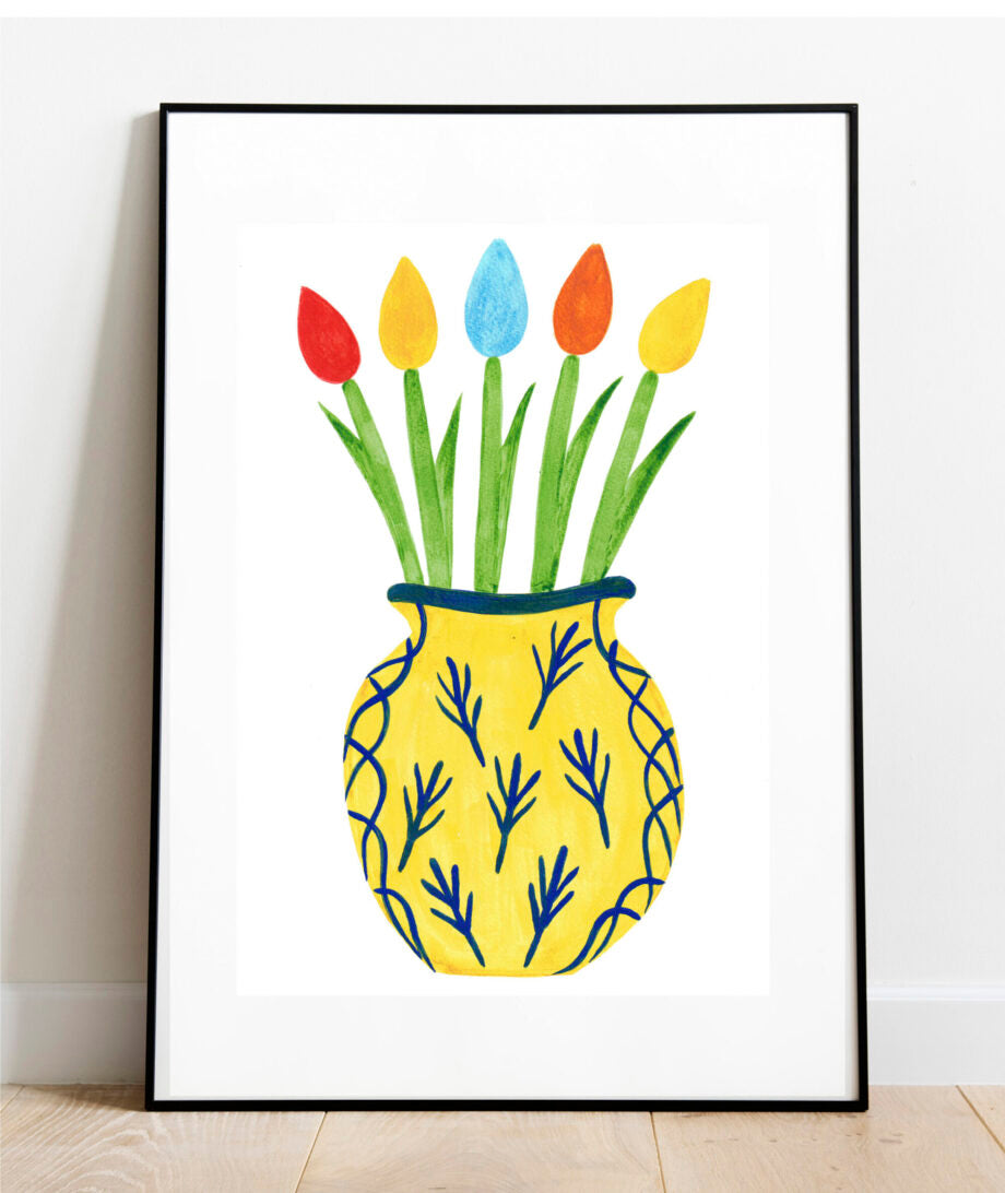 Rainbow Tulips - Art Print