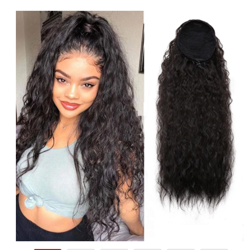 Black 22 Inch Ponytail Hair Extension