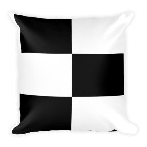 Black and White Square Throw Cushion.