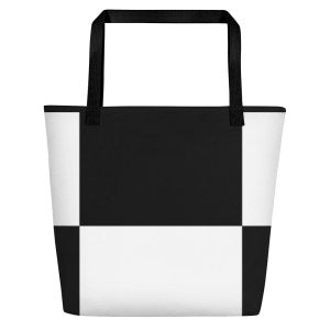 Black and white geometric Tote Bag