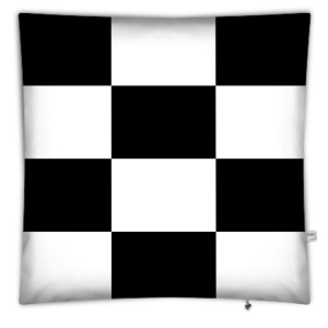 Black and White checked Giant Floor Cushion or Sofa Backing