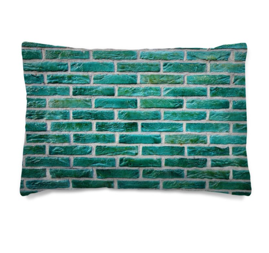 Blue Brick Themed Pillow Cases