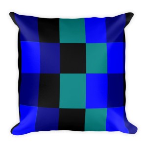 Blue Square Throw Cushion.