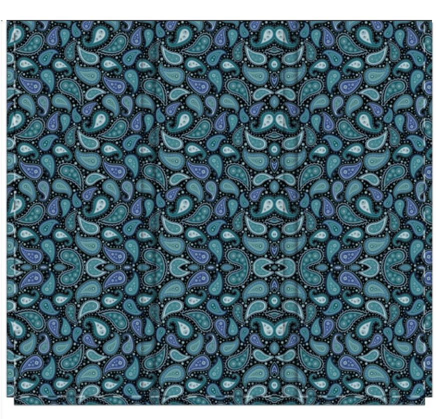 Blue Paisley Room Divider, Sturdy Screen Divider