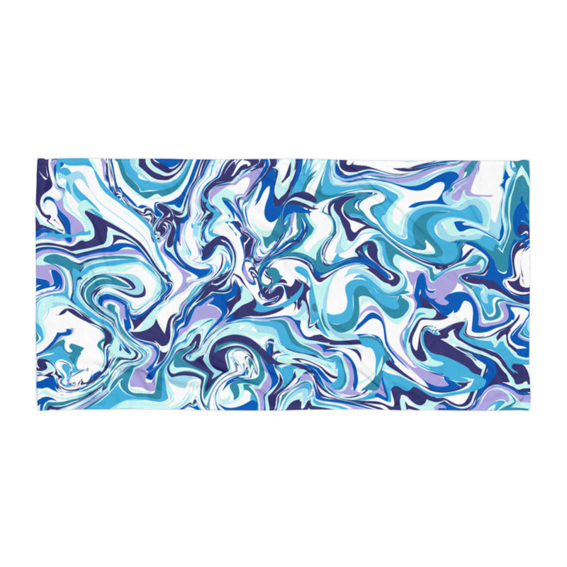 Blue Swirl Dreamy Designer Bath or Beach Towel
