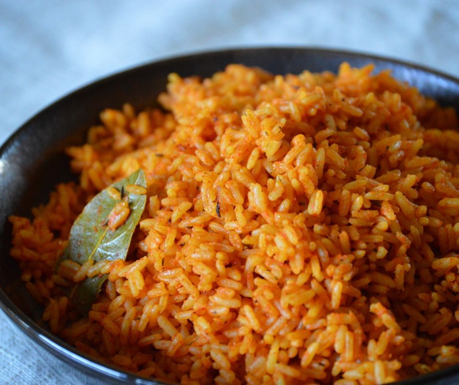 Jollof Rice with plant based "Chicken" Vegan Stew Meal