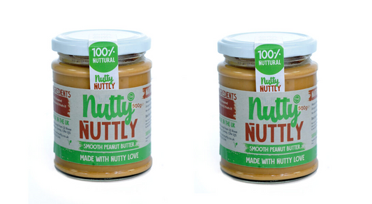 Two x Natural Smooth Peanut Butter. Large Jar size. 500g. No additives.