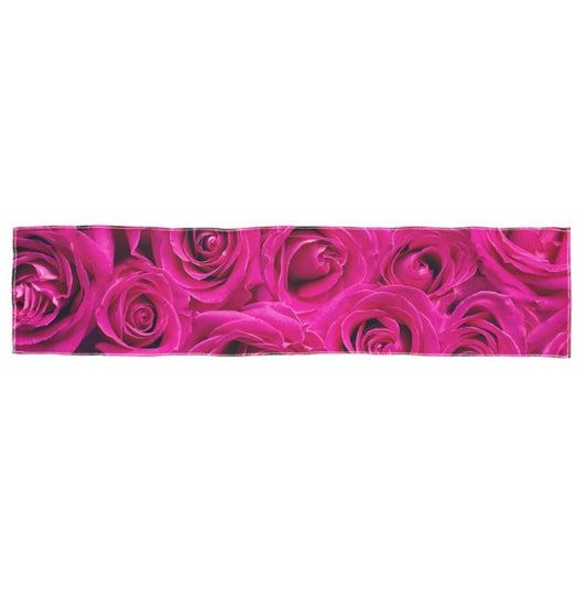 Fuchsia Roses Paris Chiffon Scarf - Long