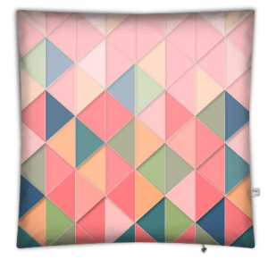 Pink Geometric Giant Floor Cushion or Sofa Backing