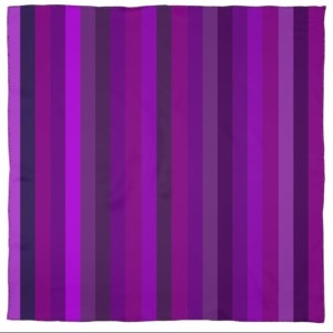 Purple Striped Paris Chiffon Scarf - Square