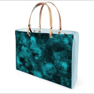 Blue Haze Artistic themed - Leather Handbag