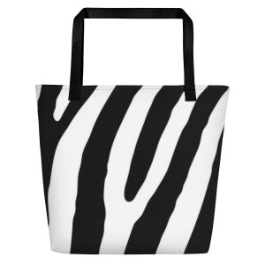 Zebra striped themed Tote Handbag